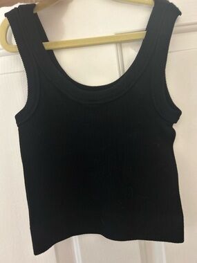 NWT ZENANAClassic Black Ribbed Tank Top - Women